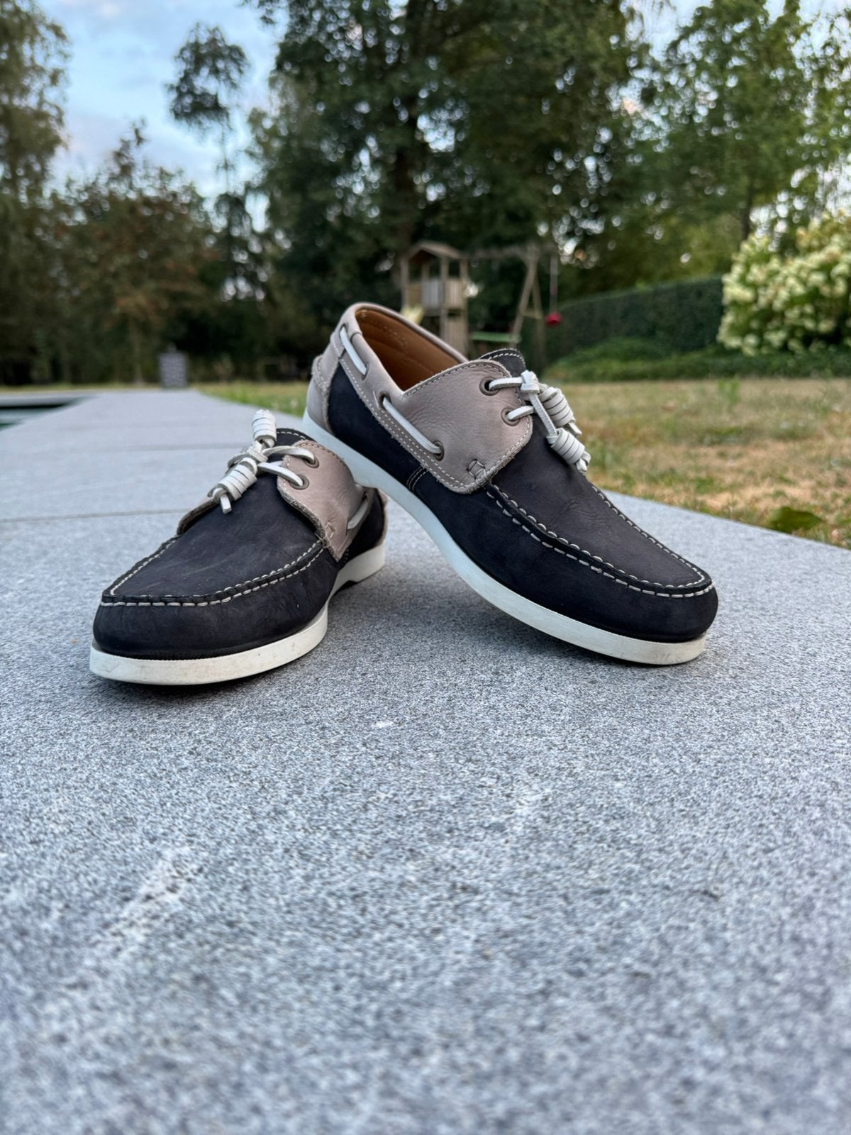 Une paire de chaussures bateau Oiseau bleu (43) bleu-gris, Enlèvement, Comme neuf, Bleu