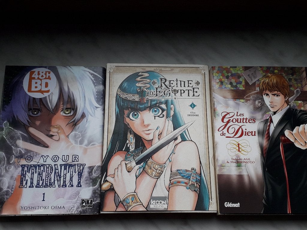 Manga To Your Eternity, Reine d'Egypte, Les Gouttes de Dieu, Enlèvement, Neuf