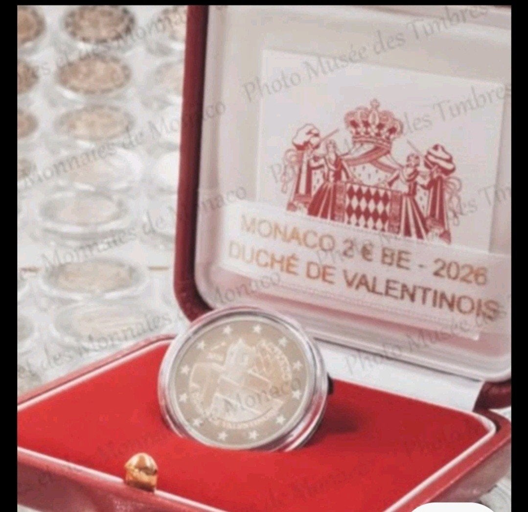 2 EURO MONACO 2026 NEGEN 100% HERTOGDOM VALENTINOIS, Postzegels en Munten, Munten | Europa | Euromunten, 2 euro, Monaco