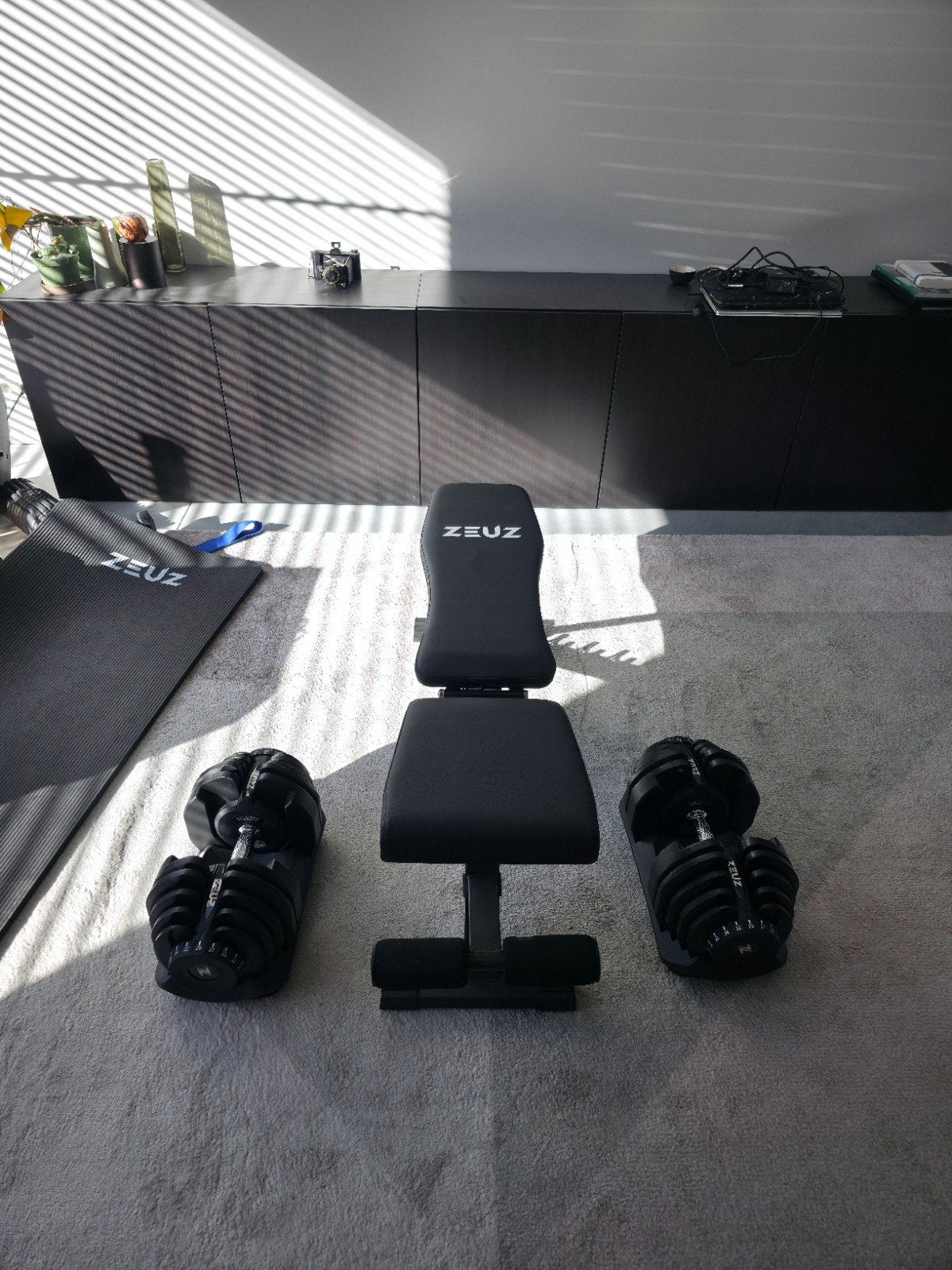 ZEUZ Home Gym Core Pack - 2 x 40 KG Adjustable Dumbbells, Sport en Fitness, Fitnessmaterialen, Ophalen