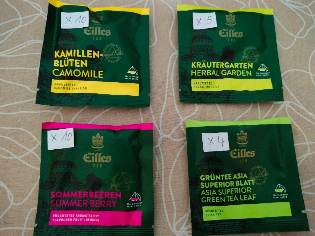 29 volle thee zakjes EILLES berries camille green kruiden, Ophalen of Verzenden