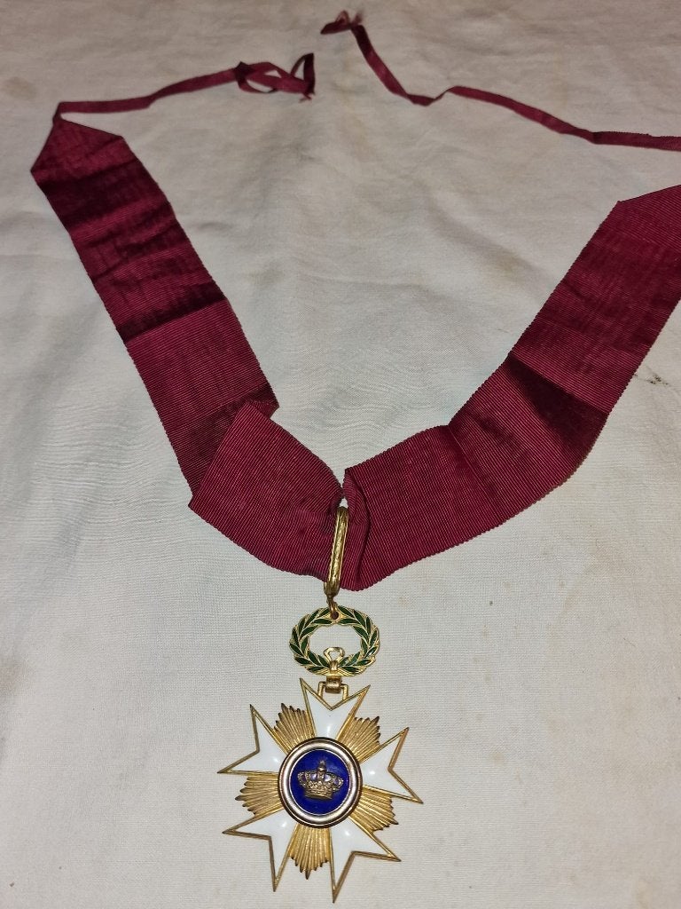 Belgische commandeurskruis in de Kroonorde, Verzamelen, Militaria | Algemeen, Ophalen of Verzenden, Landmacht, Lintje, Medaille of Wings