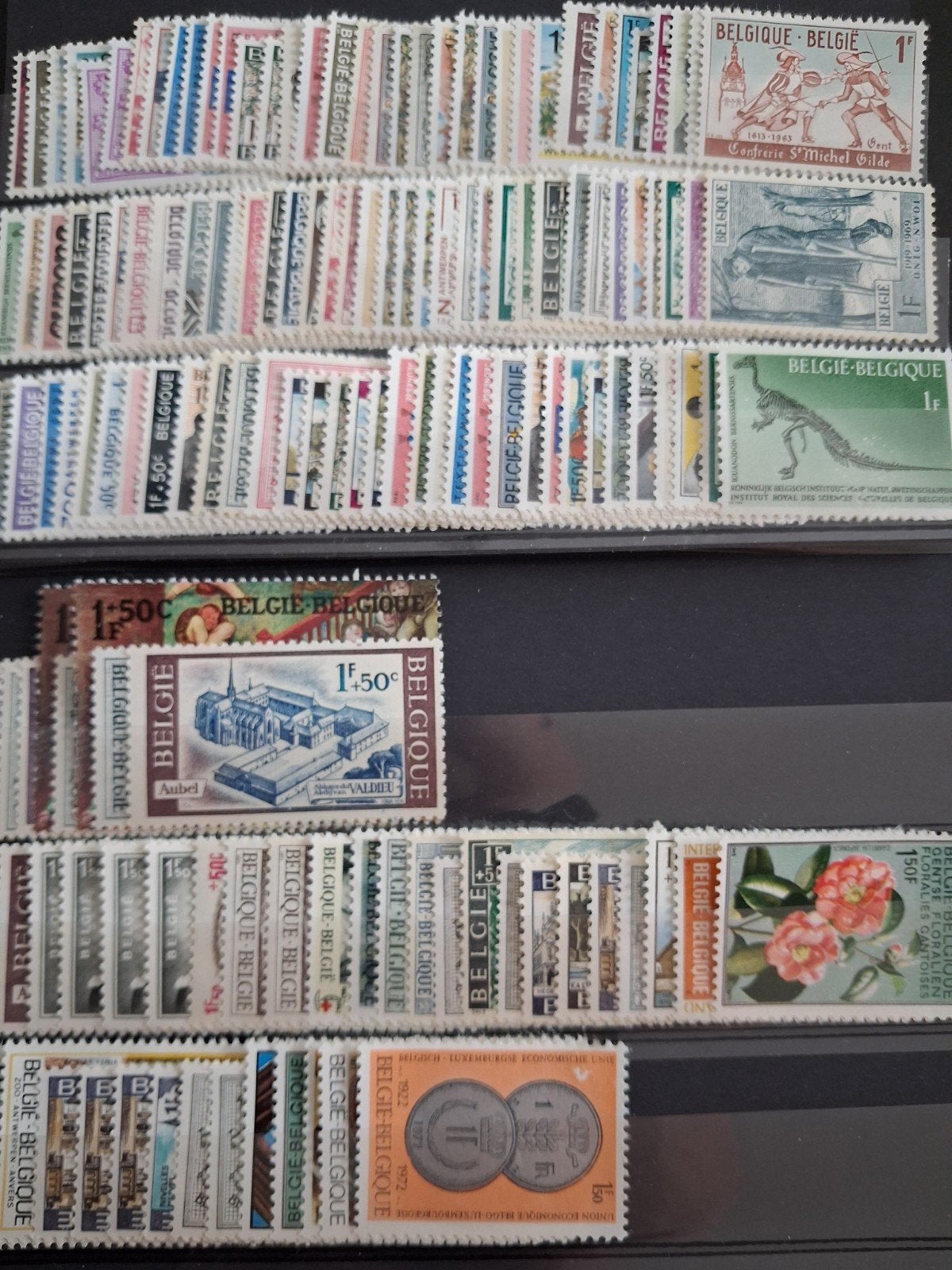Plakzegels 1 - 1,50 Bfr postfris Originele gom, Verzenden, Zonder stempel, Postfris, Postfris