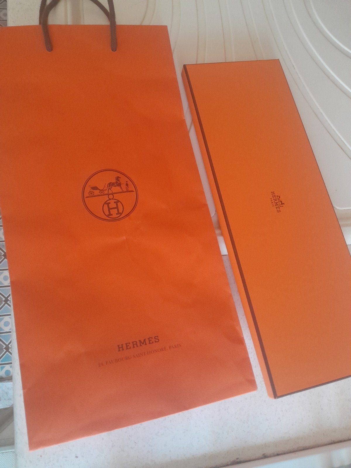 boîte cravate et sac HERMÈS, vide, Bijoux, Sacs & Beauté, Enlèvement