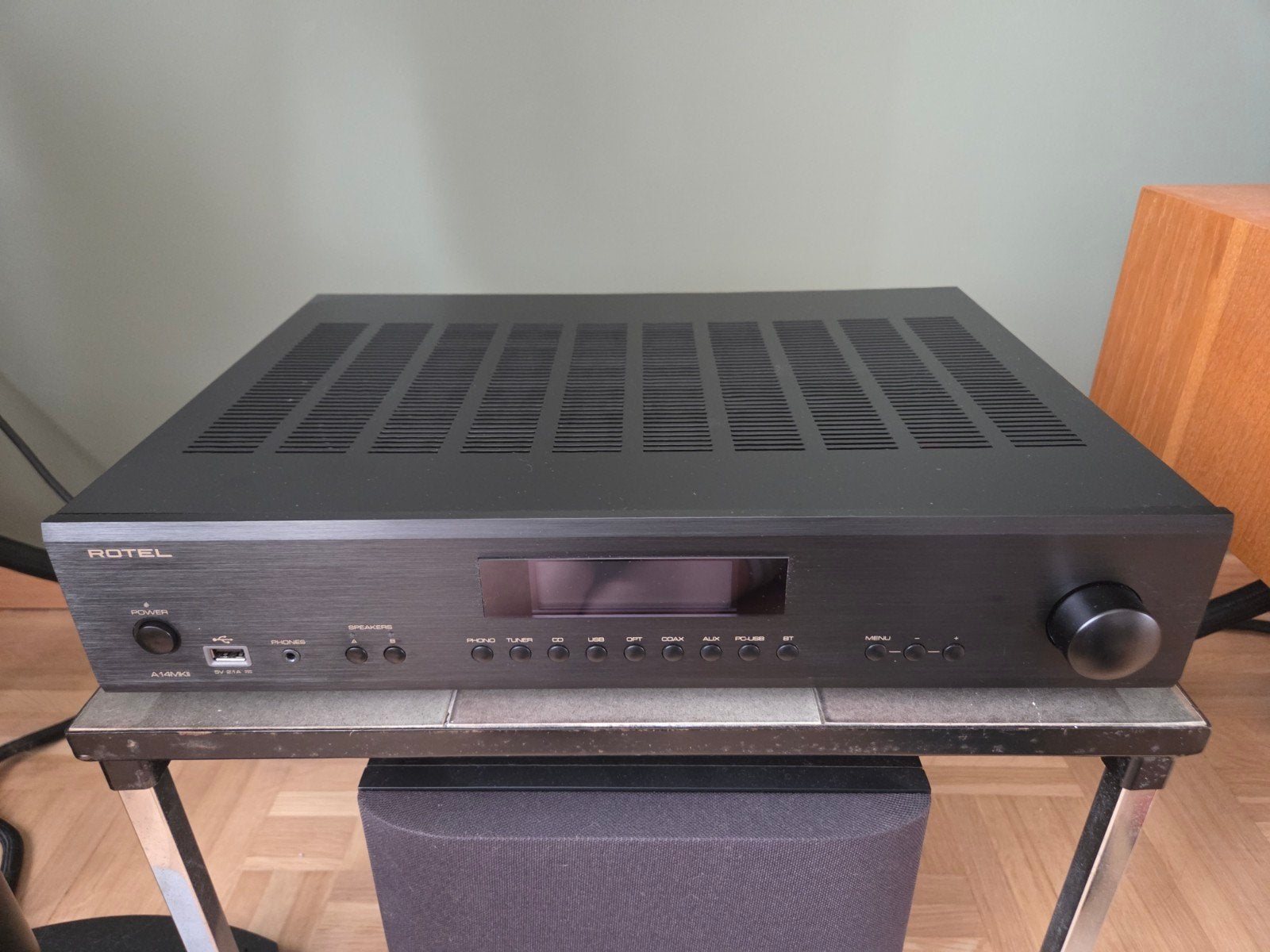 Rotel a14 Mk2 Zwart, Ophalen of Verzenden, Nieuw, Minder dan 500 watt, Monitor(versterker)