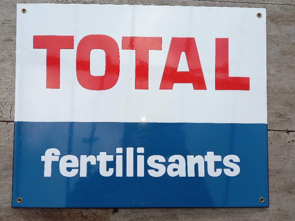 Emaille reclamebord TOTAL Fertilisants, Ophalen of Verzenden, Nieuw, Reclamebord