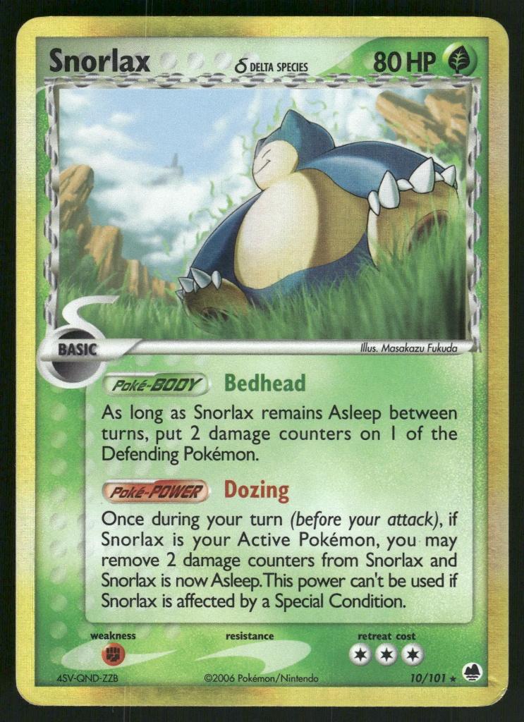 Snorlax δ 10/101 - Dragon Frontiers (Good), Verzenden, Gebruikt