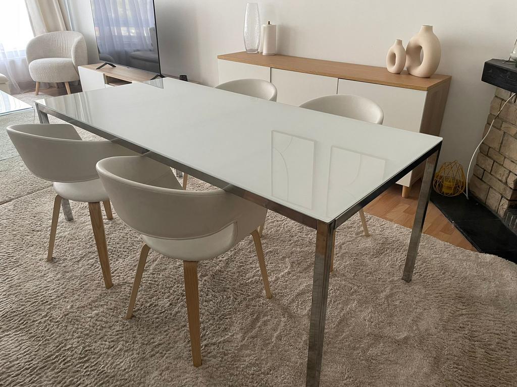Table + 4 chaise salle a manger, Enlèvement, Comme neuf