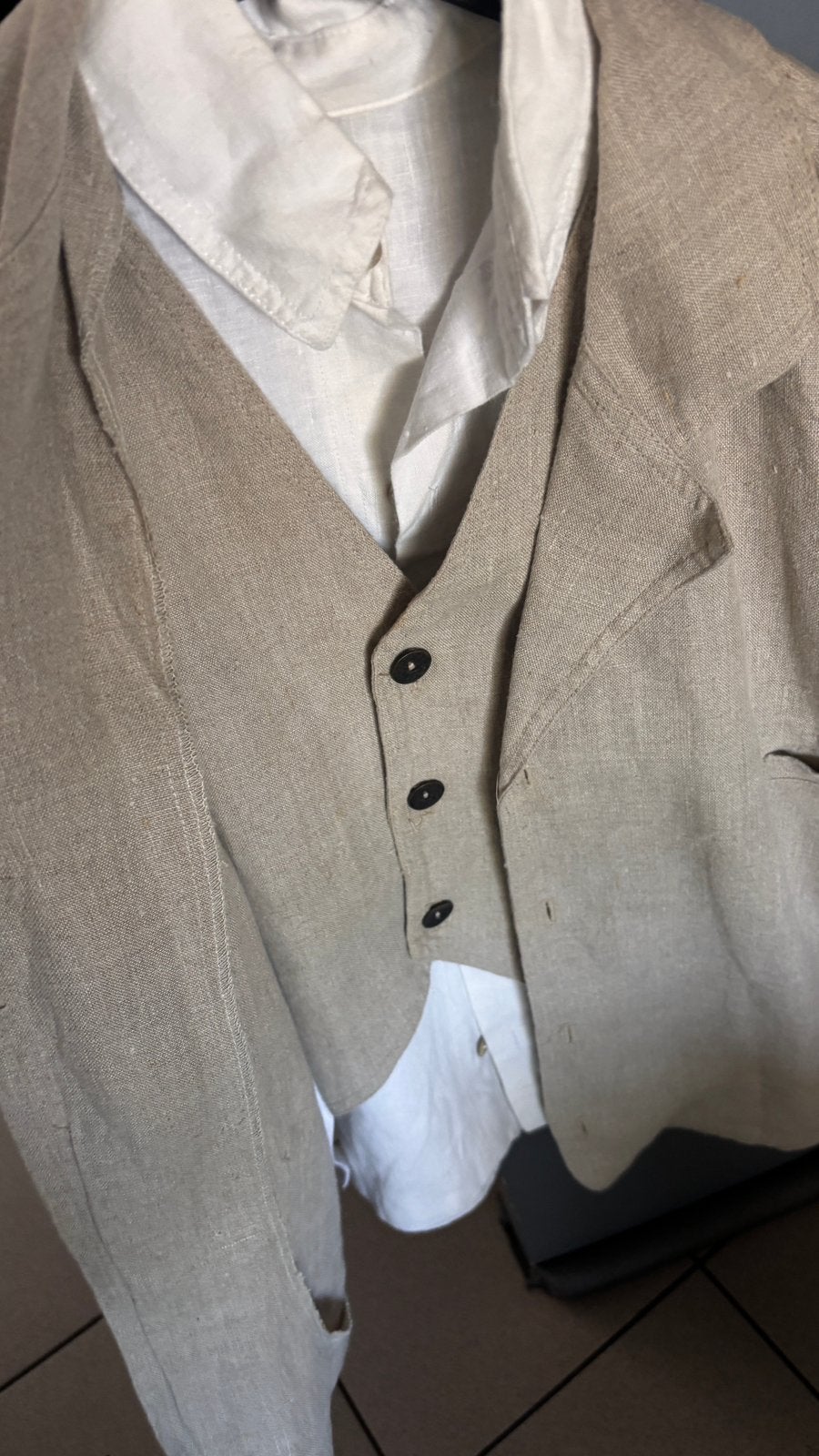 Monny Collectie Luxe 100% Linnen Jongens Pak / Set -, Ophalen, Zo goed als nieuw