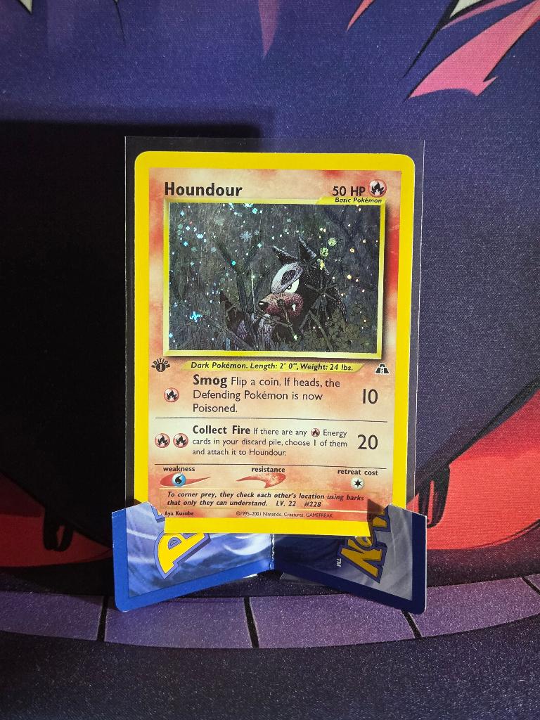Pokémon Houndour Holo 5/75 Neo Discovery, Hobby en Vrije tijd, Verzamelkaartspellen | Pokémon, Ophalen of Verzenden, Foil