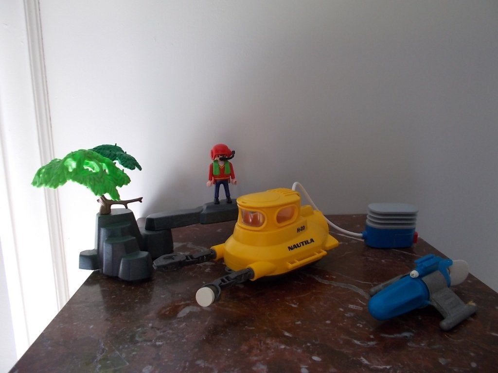 PLaymobil onderzeeër - compleet, Kinderen en Baby's, Ophalen of Verzenden, Zo goed als nieuw, Complete set, Figuren