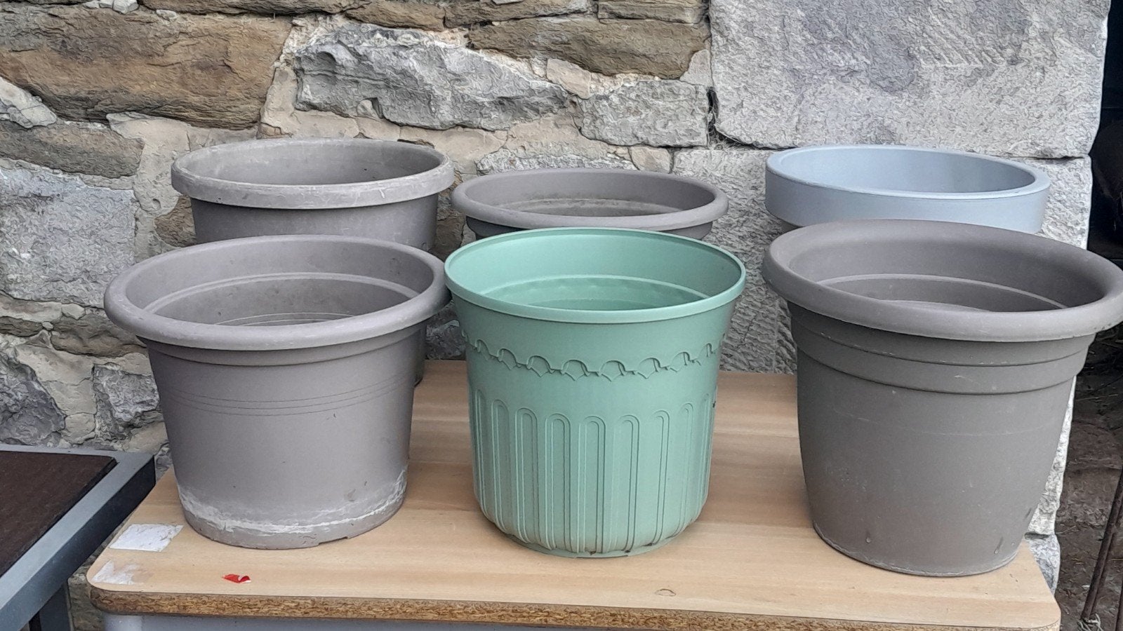 pots pour fleurs en plastique, Enlèvement