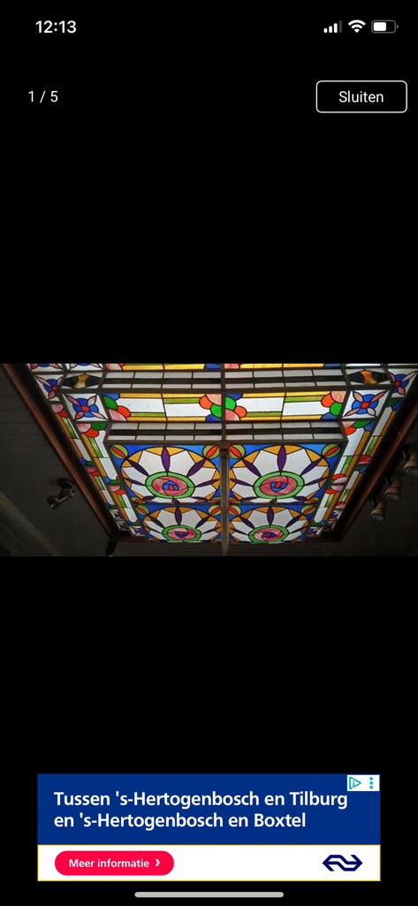 Glas in  lood lamp, Enlèvement