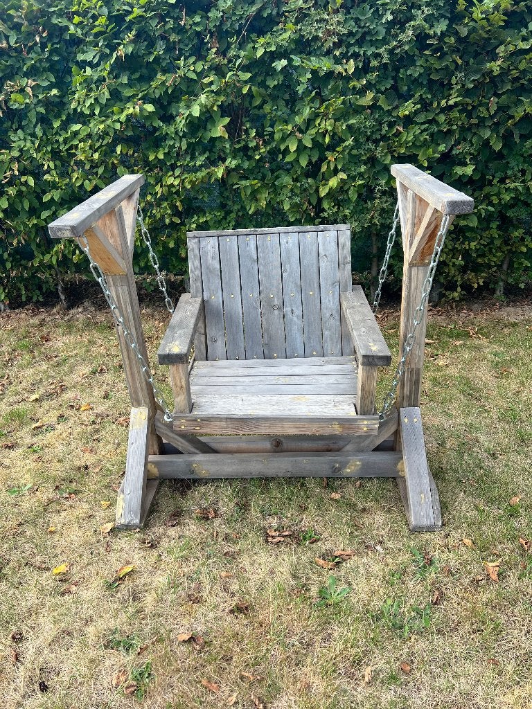 chaise berçante en bois pour le jardin, Jardin & Terrasse, Enlèvement, Utilisé, Bois