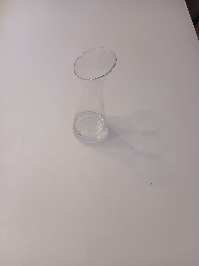 Vase / carafe en verre transparent – style élégant, Enlèvement ou Envoi