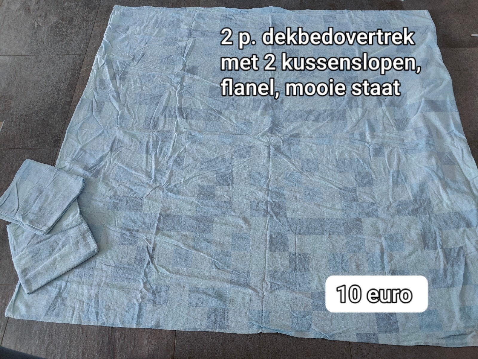 dekbedovertrek 2 persoons flanel, Ophalen, Blauw, Dekbedovertrek, Tweepersoons
