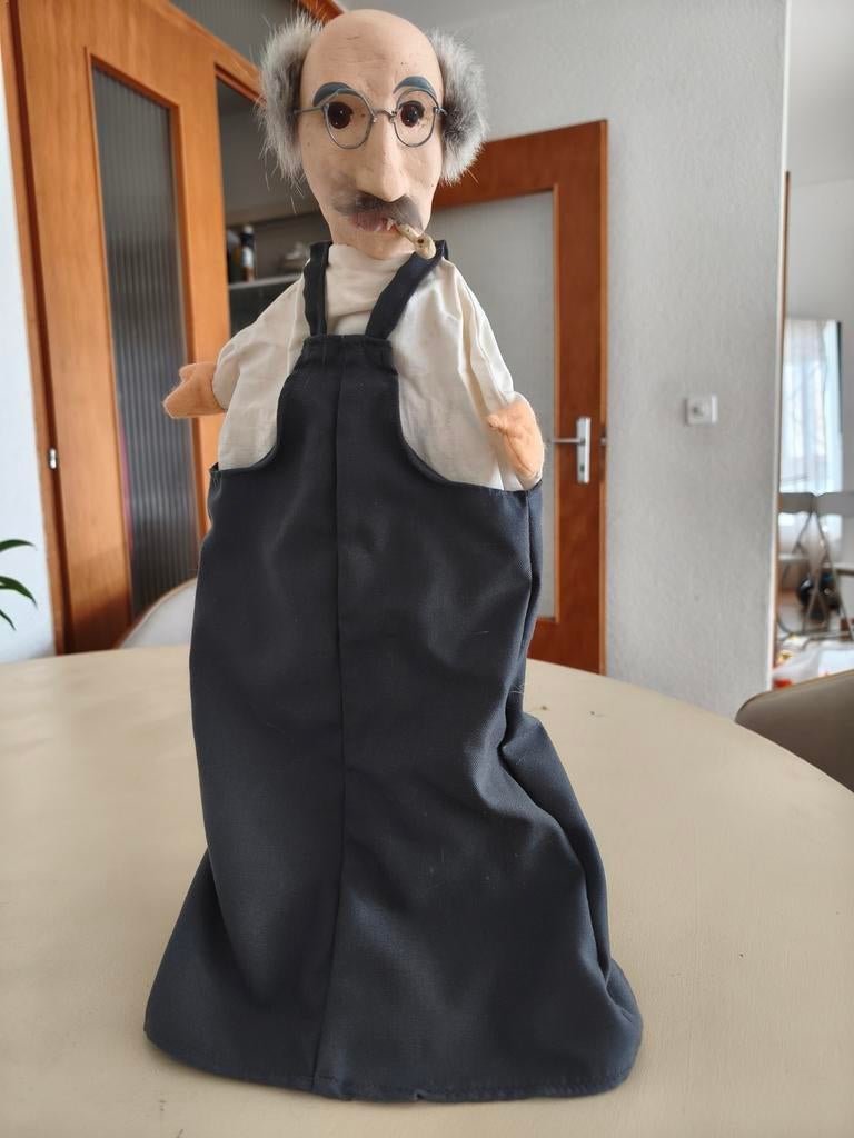 Ancienne marionnette artisanale à main, rare et vintage, Envoi
