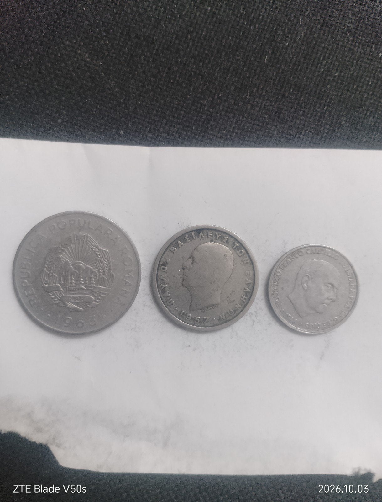 pièce de monnaie, Enlèvement ou Envoi