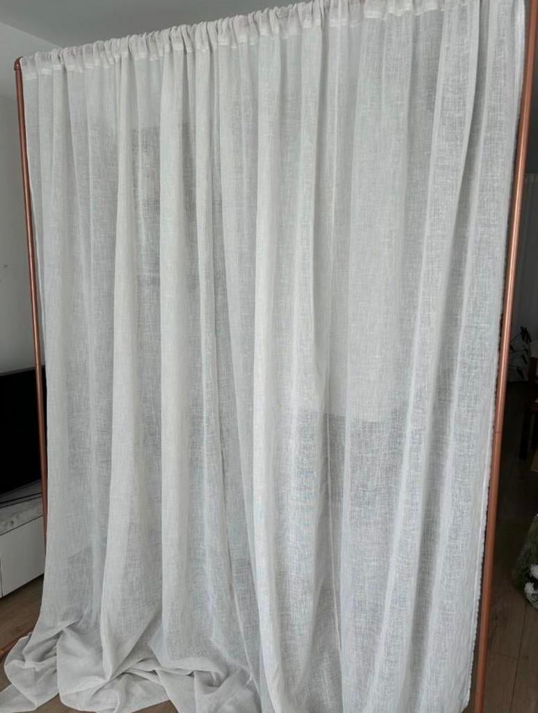 Trouwboog, koperen frame incl drapeerstof, Ophalen, Zo goed als nieuw