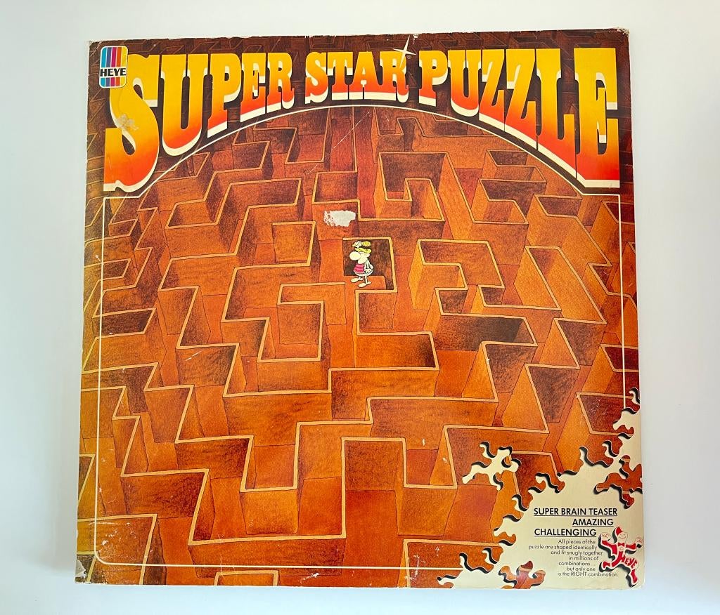 Super Star Puzzle Labyrinth Heye x Mordillo, Hobby en Vrije tijd, Denksport en Puzzels, Gebruikt, Legpuzzel, Minder dan 500 stukjes
