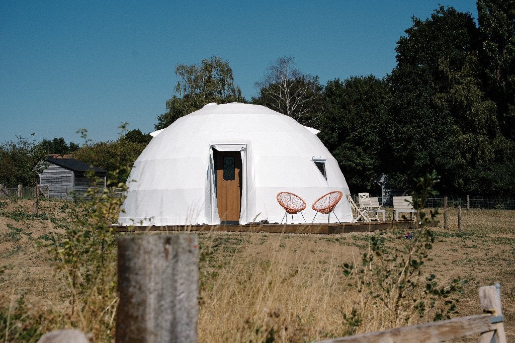 glamping dome 7 meter / tiny house, Ophalen, Zo goed als nieuw, Meer dan 6