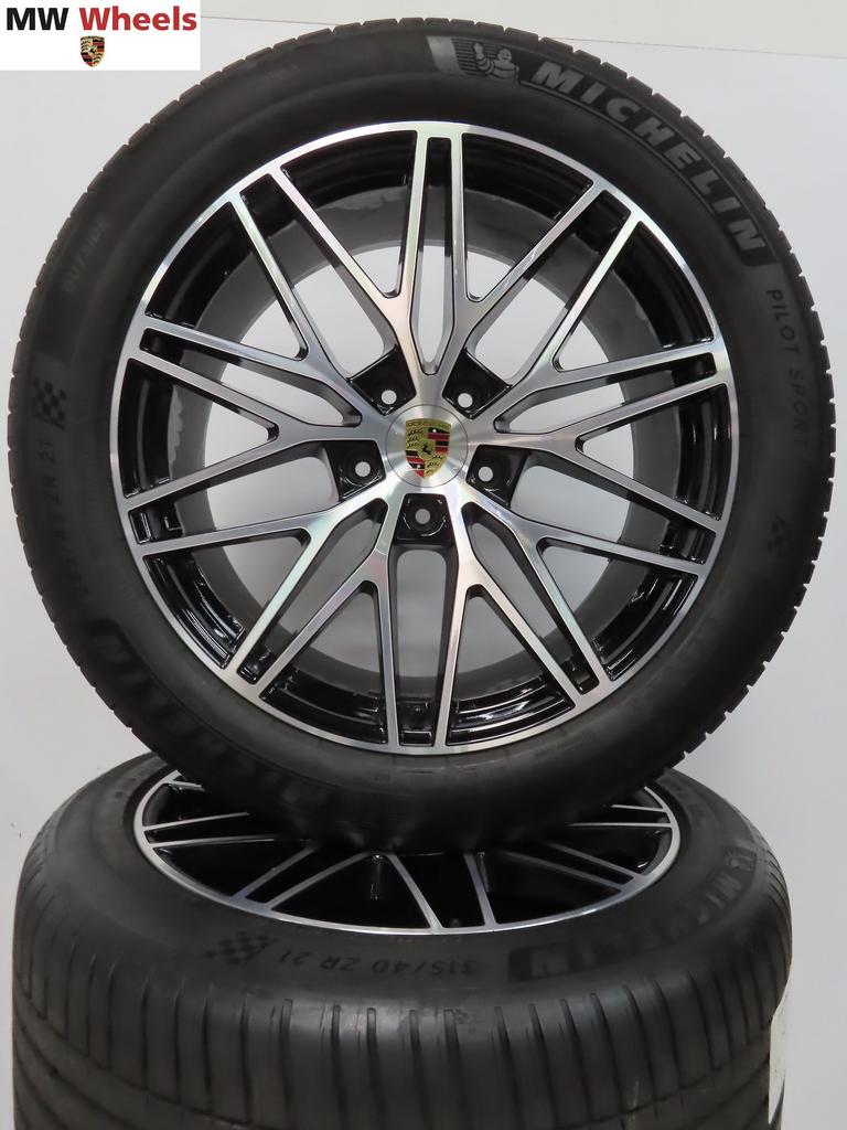 Porsche Cayenne 9Y SUV 2024 21 inch velgen met zomerbanden, Auto-onderdelen, Banden en Velgen, Gebruikt, -, -, Banden en Velgen