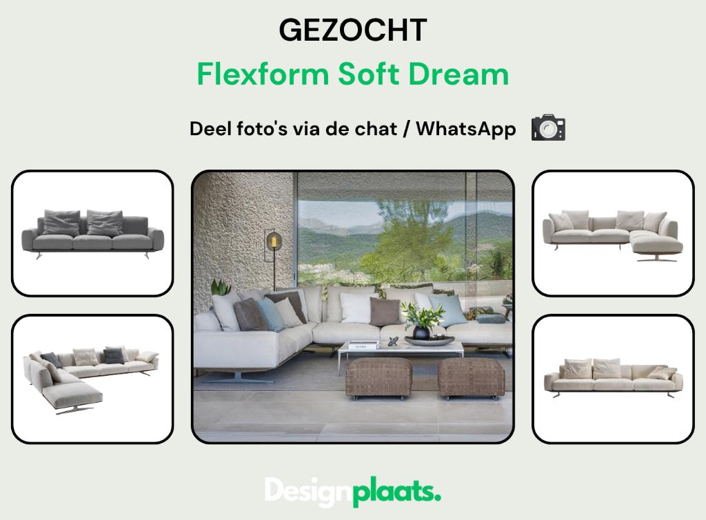 RECHERCHÉ: Flexform Soft Dream — Achat immédiat, Enlèvement ou Envoi, Banc d'angle, Tissus, Bankstel Bank Zetels Sofa Hoekbank Design bank