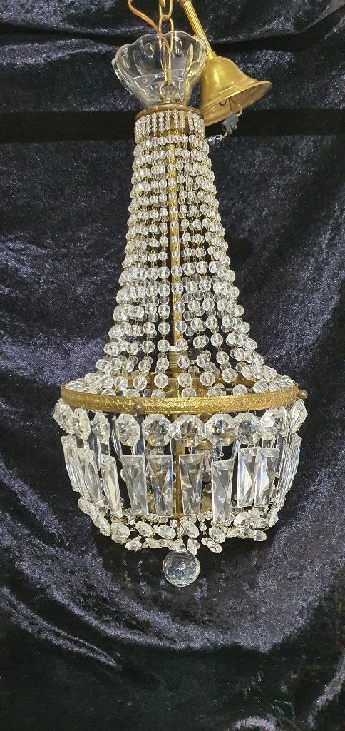 Prachtige vintage kroonluchter, Ophalen, Glas
