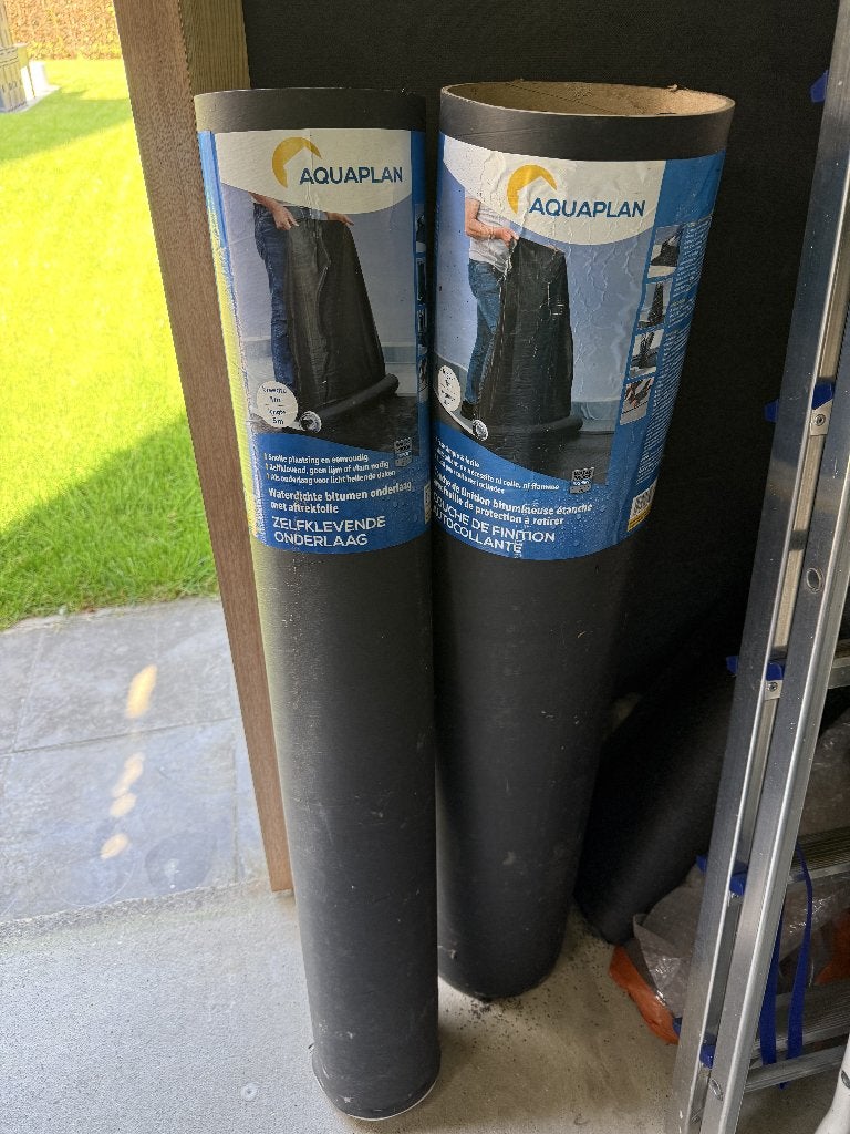 Zelfklevende dakbedekking - merk Aquaplan, Doe-het-zelf en Bouw, Dakpannen en Dakbedekking, Ophalen, Kunststof, Zwart, Overige typen