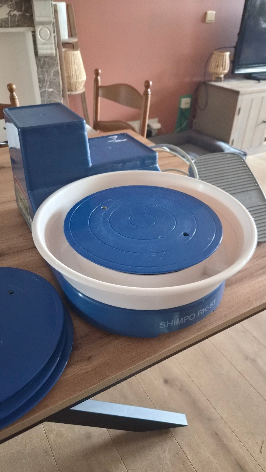 Pottenbakker draaischijf Shimpo RK-51 met pedaal, Enlèvement, Comme neuf