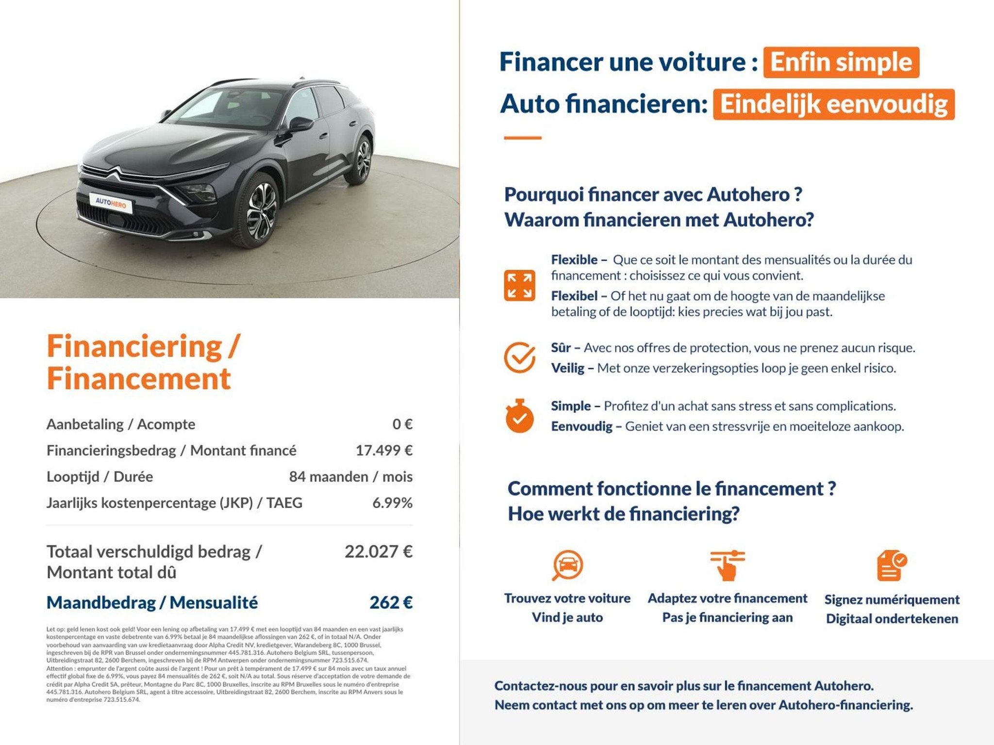 Citroën C5 X 1.2 PureTech Shine (bj 2023, automaat), Auto's, Gebruikt, 1199 cc, Zwart, Leder
