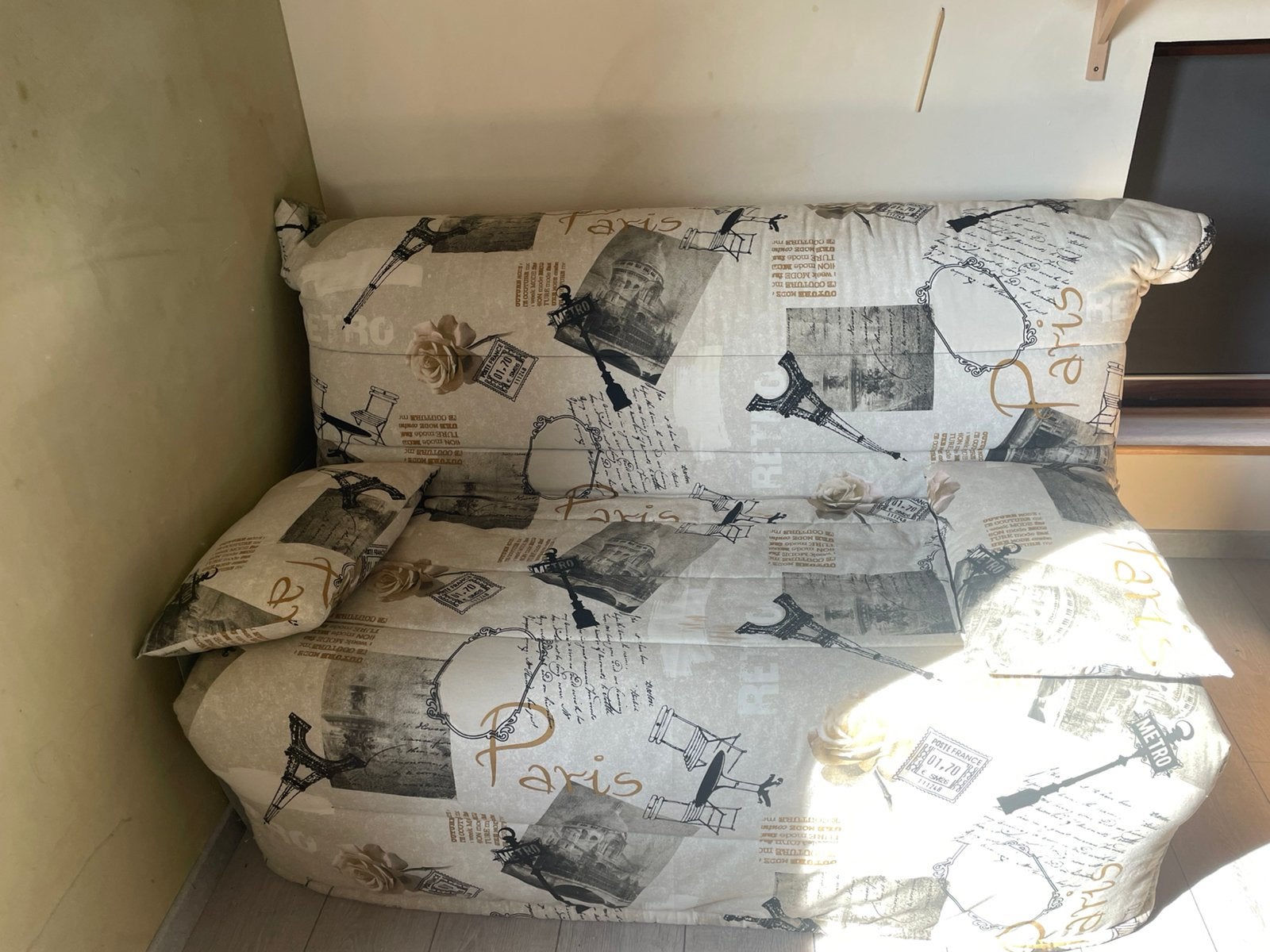 Canapé-lit / clic clac largeur 140 cm, Huis en Inrichting, Slaapkamer | Slaapbanken, Ophalen, Zo goed als nieuw, 140 cm