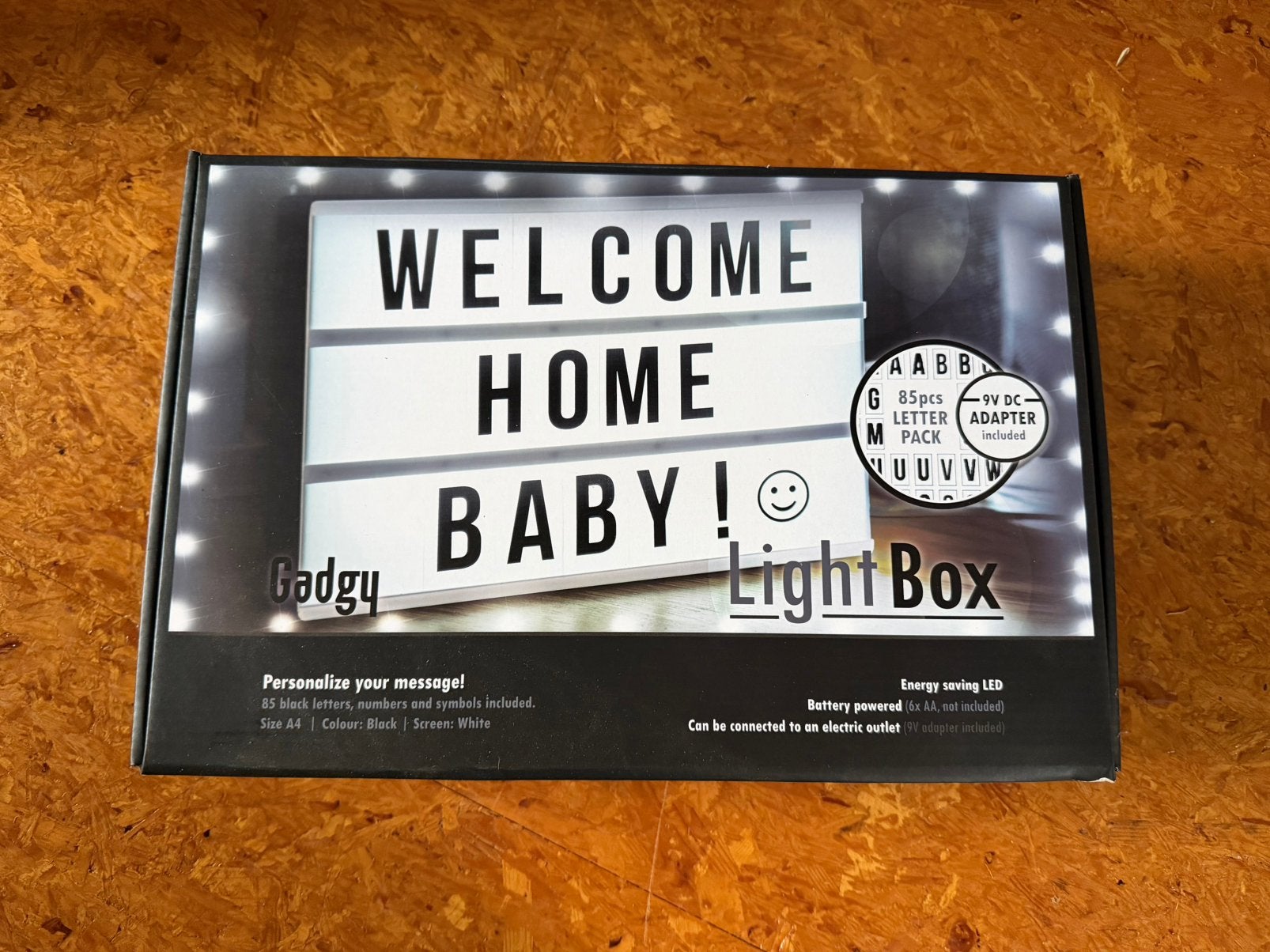 Gadgy A4 lightbox, Ophalen, Tekstbord, Met ophangmogelijkheid, Zo goed als nieuw