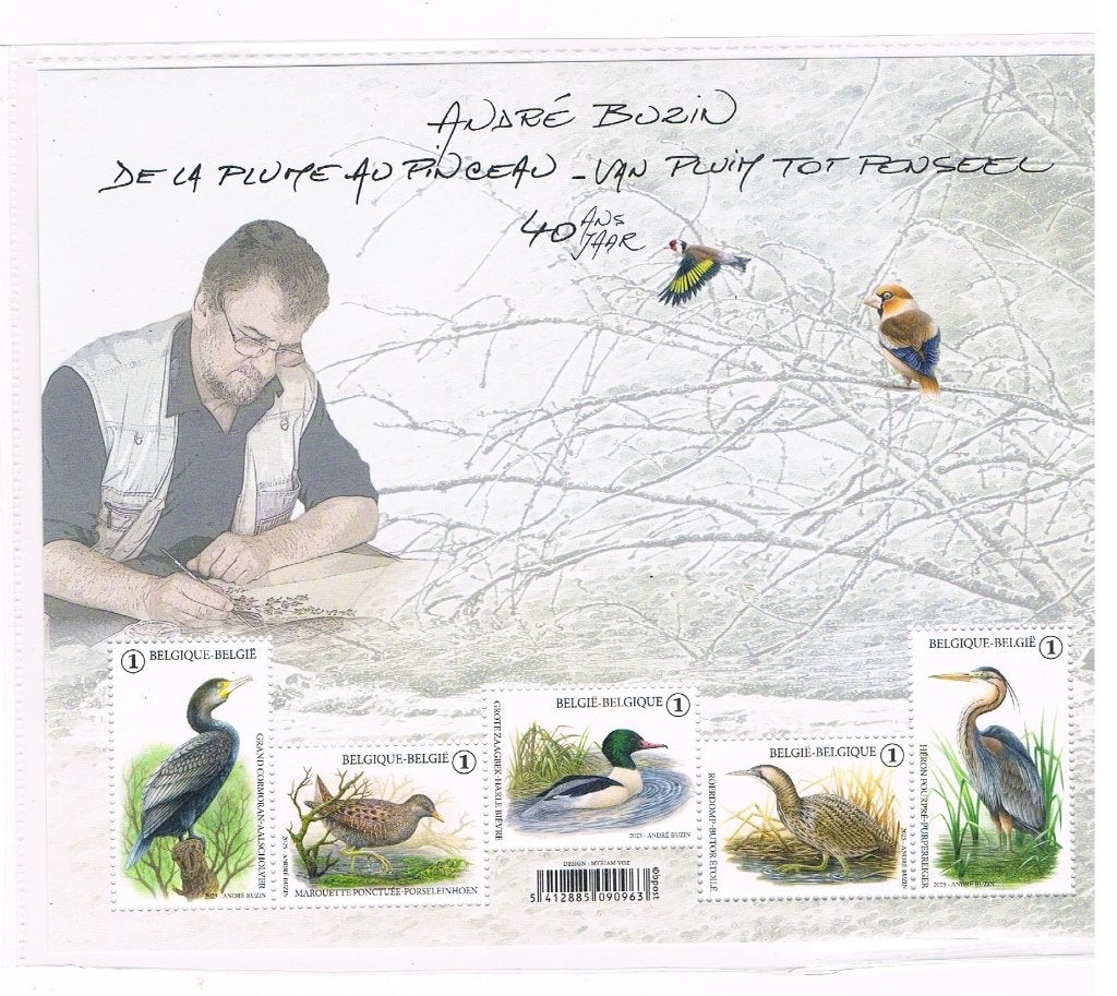 BELGIE: BUZIN-40 JAAR VOGELS-BLOK POSTFRIS-JAAR 2025, Ophalen of Verzenden, Postfris