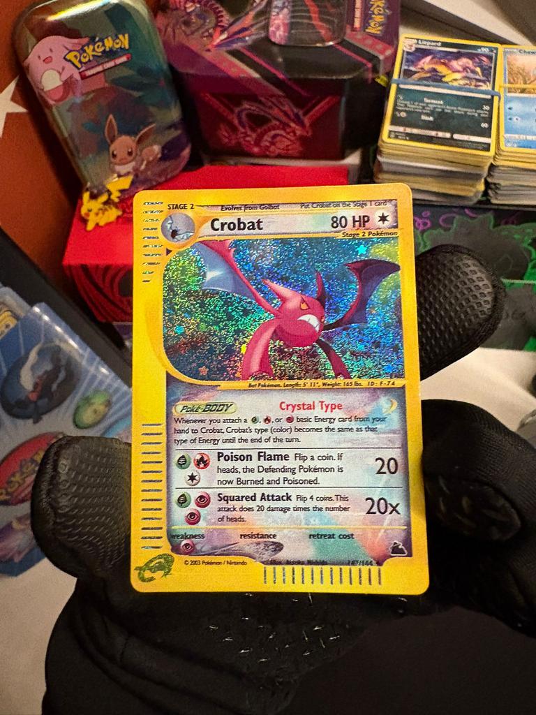 Crobat Crystal Type Holo (Skyridge) 2003, Hobby en Vrije tijd, Verzamelkaartspellen | Pokémon, Ophalen of Verzenden, Zo goed als nieuw