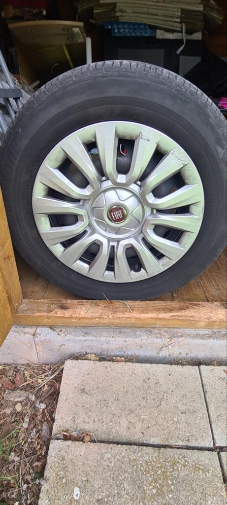 4 Bridgestone banden 195/65R15 91H op stalen 15 inch velgen, Auto-onderdelen, Ophalen, 15 inch, Winterbanden, Band(en)