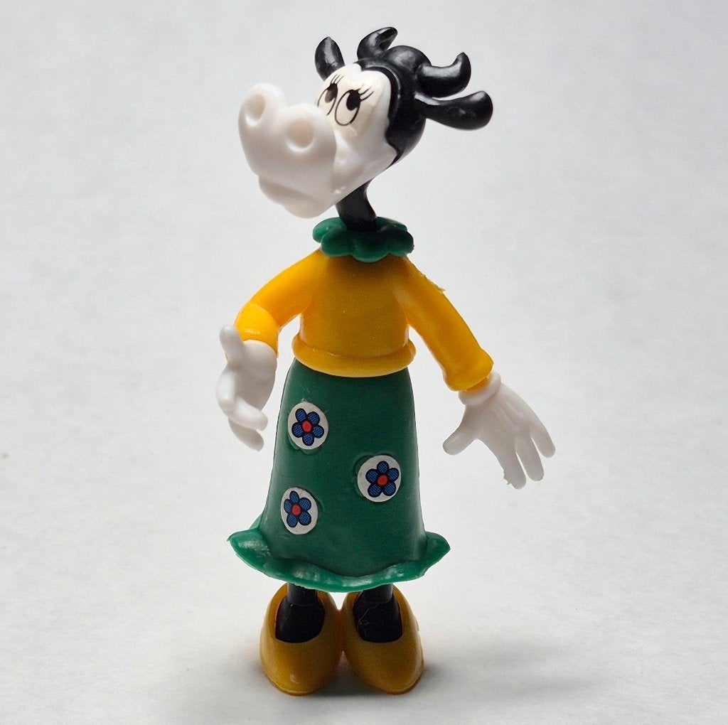 Mickey et ses amis 1987 Clarabelle Hortense bouche triste, Collections, Enlèvement ou Envoi, Utilisé, Figurines