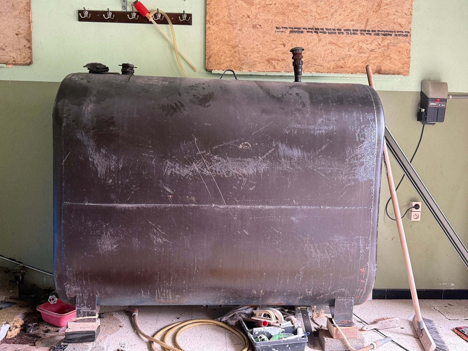 Mazouttank 1200 L, Ophalen, Gebruikt