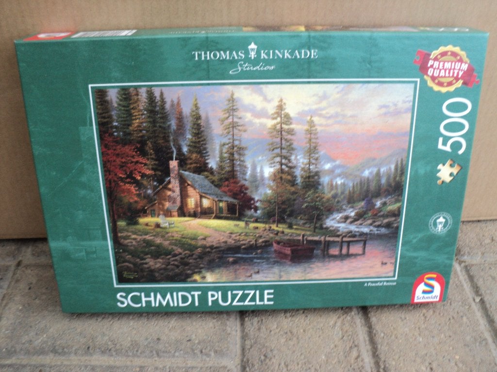 3 puzzles Thomas Kinkade, Enlèvement ou Envoi, 500 à 1500 pièces, Comme neuf, Puzzle