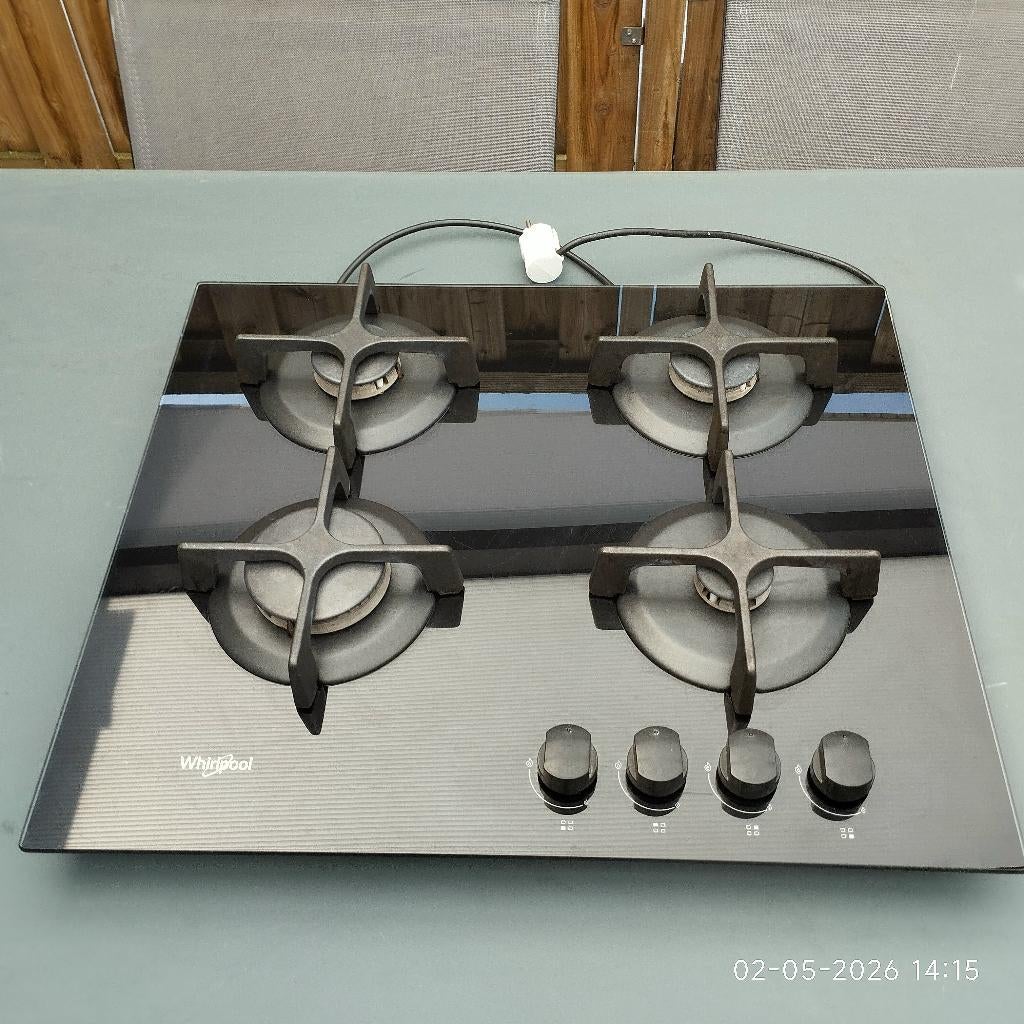 Cuisinière à gaz Whirlpool, encastrée, 4 brûleurs à gaz, Electroménager, Tables de cuisson, Utilisé, Encastré, 4 zones de cuisson