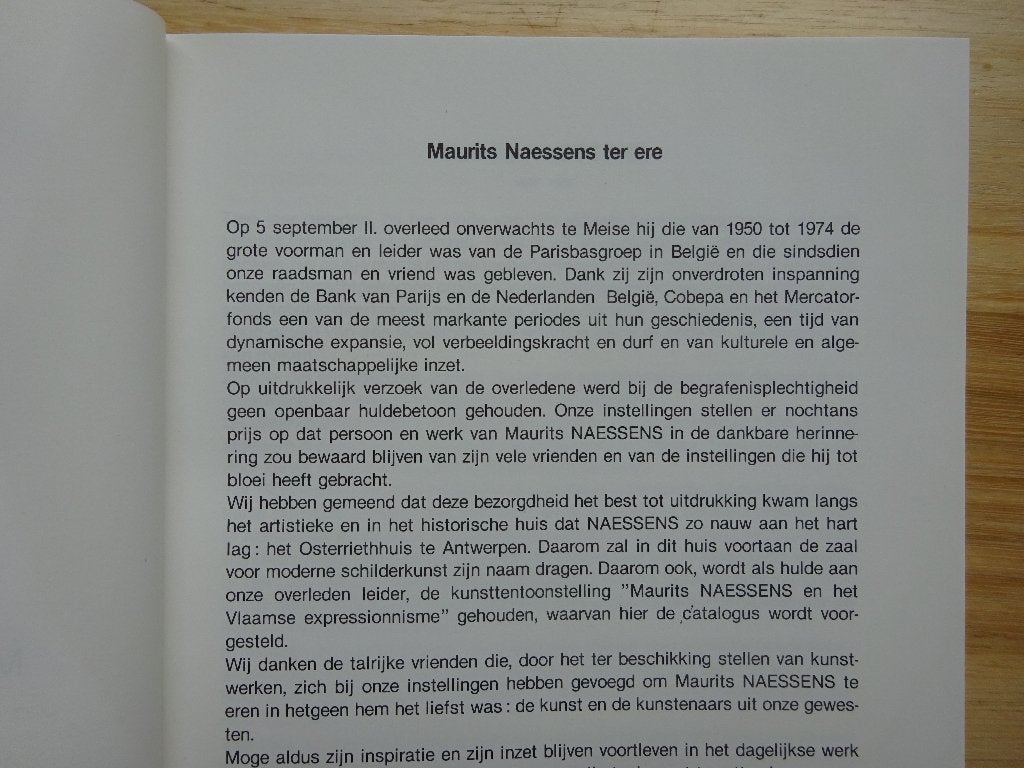 Maurits Naessens ter ere, 1983 huis Osterrieth, Enlèvement ou Envoi, Comme neuf, Peinture et dessin