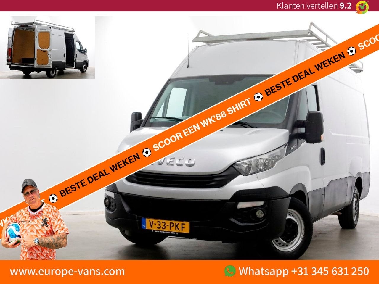 Iveco Daily 35S14 136pk E6 L2H2 Airco/Imperiaal/Trekgewicht, Auto's, Bestelwagens en Lichte vracht, Iveco, Electronic Stability Program (ESP)
