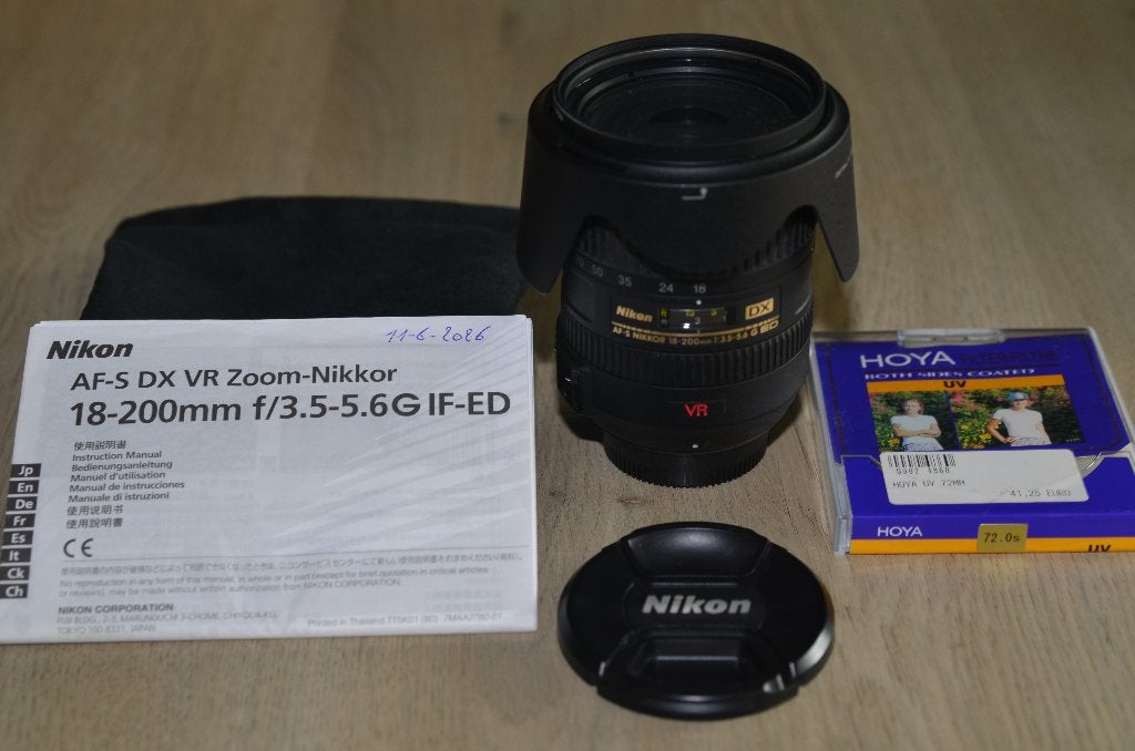 Nikon AF-S 18-200 DX VR G IF ED avec filtre UV, Enlèvement ou Envoi, Comme neuf, Téléobjectif, Zoom