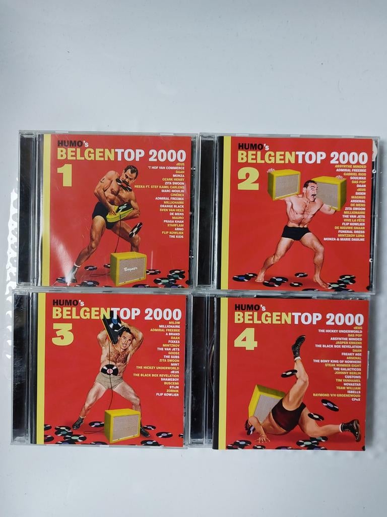 HUMO'S BELGENTOP 2000/1+2+3+4, CD & DVD, CD | Compilations, Envoi, Comme neuf