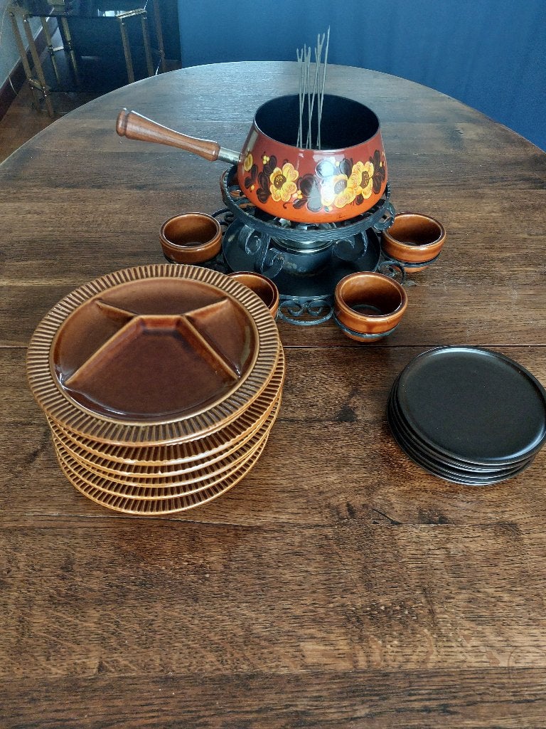 Fondue set, Electroménager, Enlèvement, Brûleur, Service à fondue