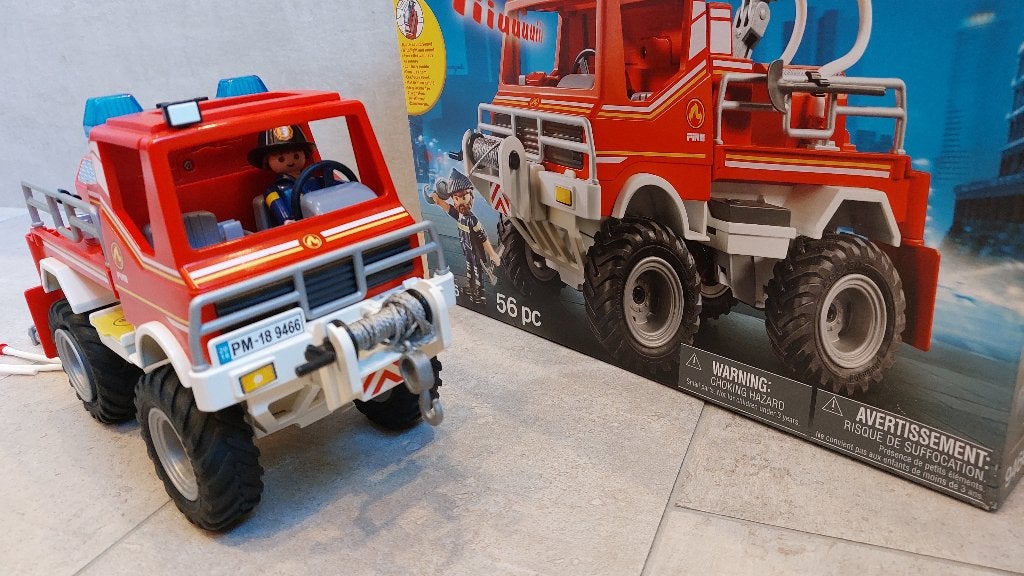 Playmobil brandweerwagen, Enlèvement ou Envoi, Comme neuf, Kit complet, Véhicule