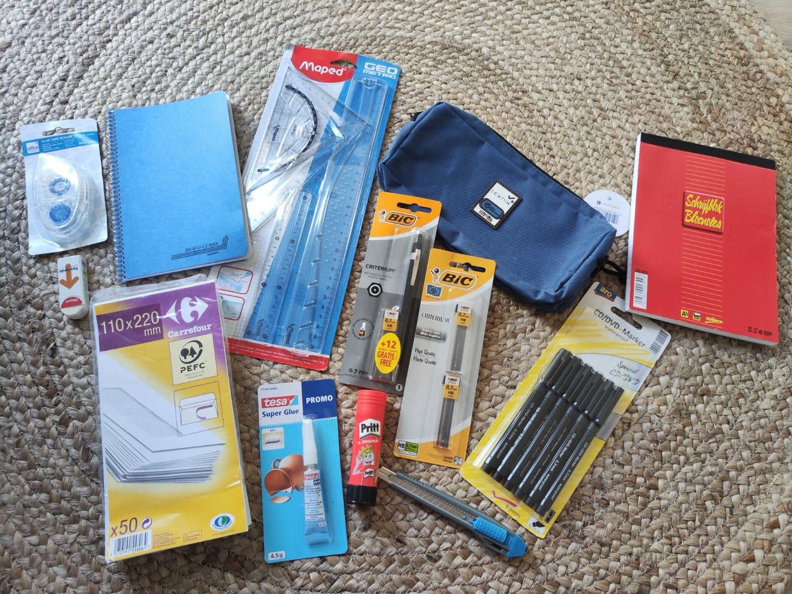 Lot fournitures scolaires et bureau 100% NEUVES - Oberthur,, Enlèvement, Neuf