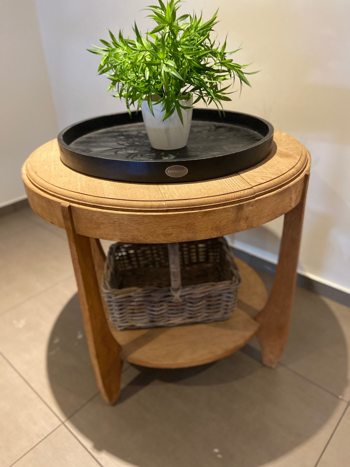 Teak bijzettafel, Ophalen, Zo goed als nieuw