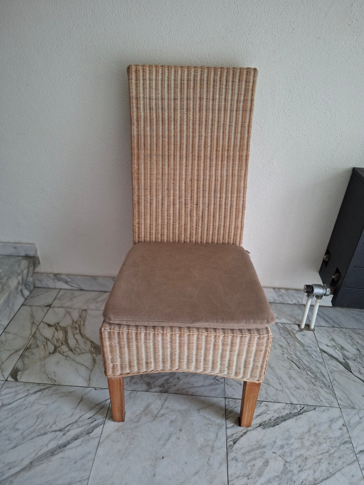 rotan stoelen van Luigi in gebroken wit, Ophalen, Gebruikt, Wit, Riet of Rotan