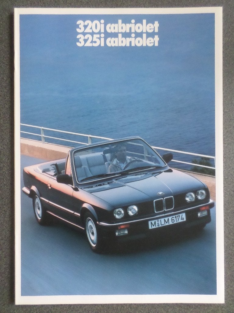 Brochure BMW 320i et 325i E30 Cabrio - FRANÇAIS, Enlèvement ou Envoi, BMW